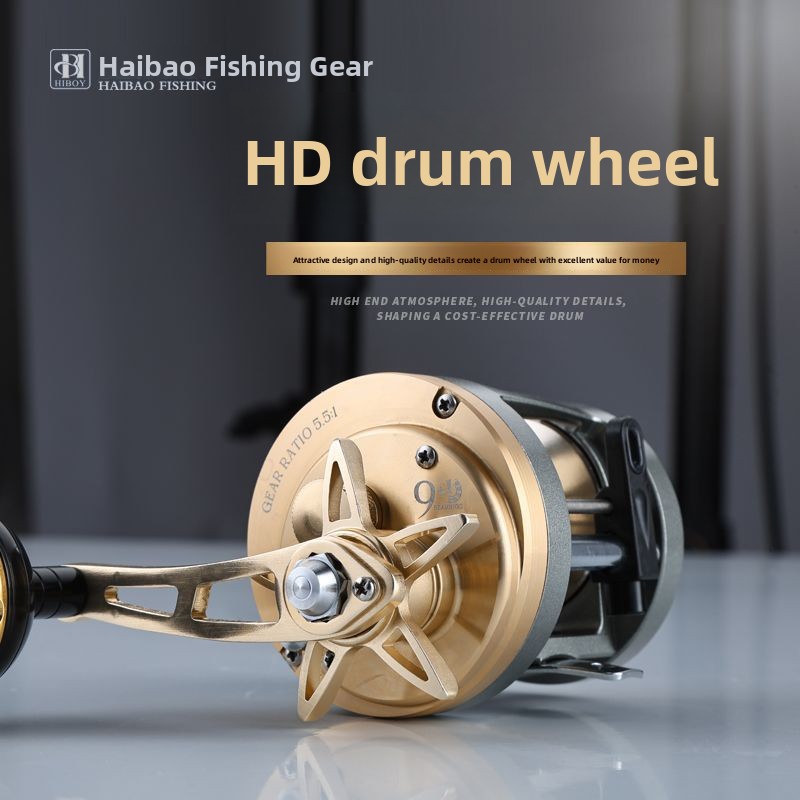 Ice Fishing Line - Carretilha de pesca marítima HD300Metal, carretilha